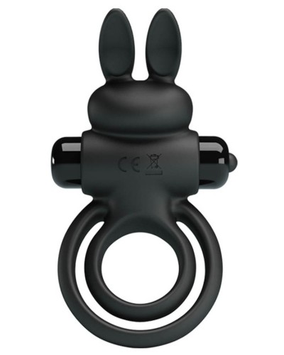 Cockring vibrant Dick Rabbit Petty Love 25mm Noir pas cher