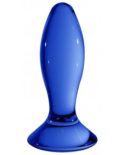 Plug en verre Follower Bleu 9 x 3.5cm pas cher