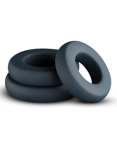 Lot de 3 Cockrings Hefty Boners Gris pas cher