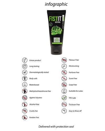 Lubrifiant Fist It Natural Vegan 100ml pas cher