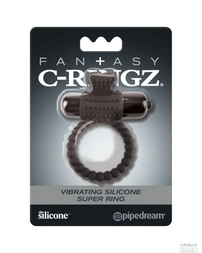 Anneau vibrant C-Ringz Noir pas cher