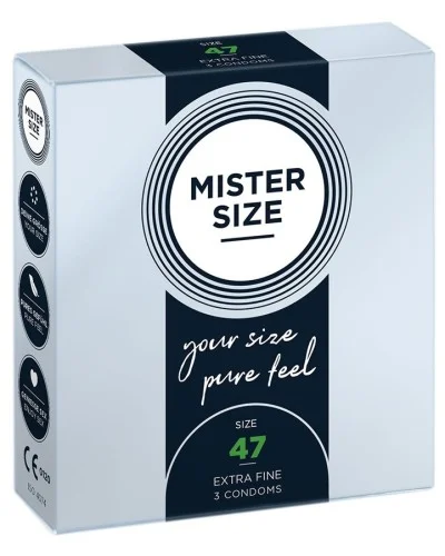 PrEservatifs MISTER SIZE 47mm x3 pas cher