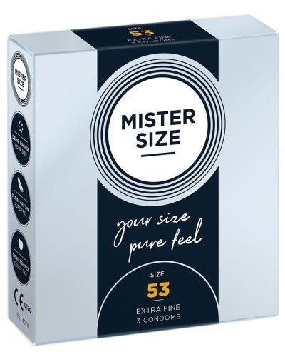 PrEservatifs MISTER SIZE 53mm x3 pas cher