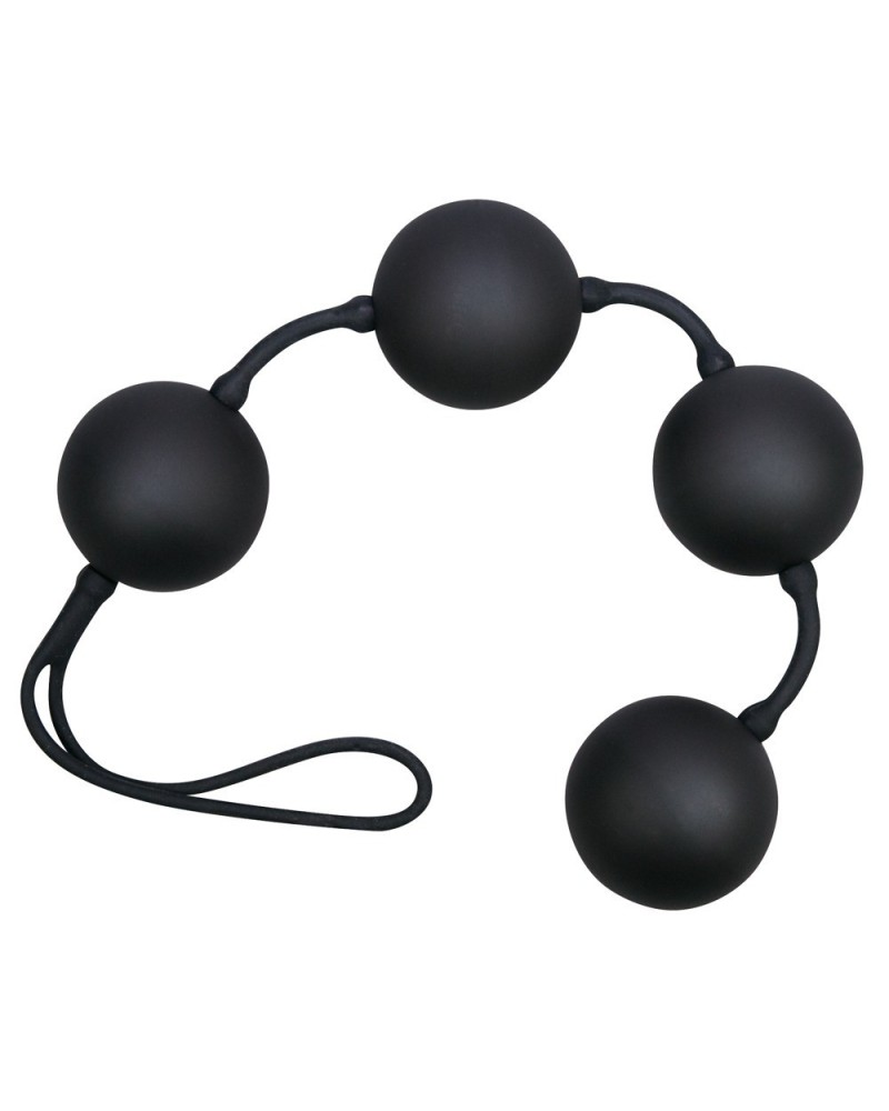 Boules anales Velvet 23 x 3.5cm noires pas cher