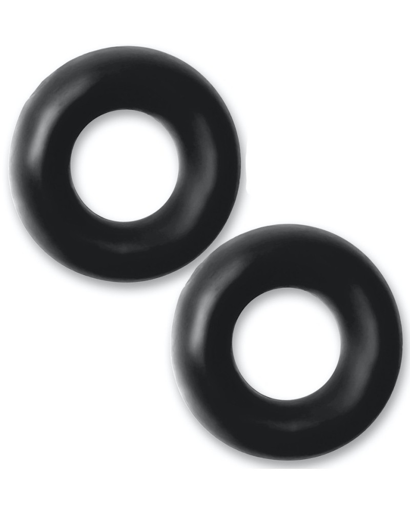 Lot de 2 cockrings Stiffy Bulge Noirs pas cher