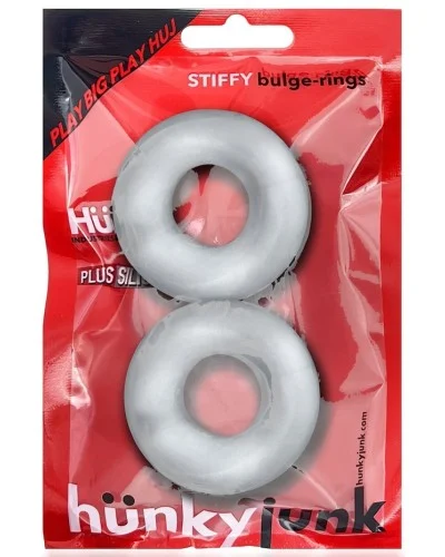 Lot de 2 cockrings Stiffy Bulge Transparents pas cher