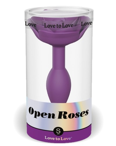 Plug anal Bijou Open Roses S 8 x 2.9cm Violet pas cher