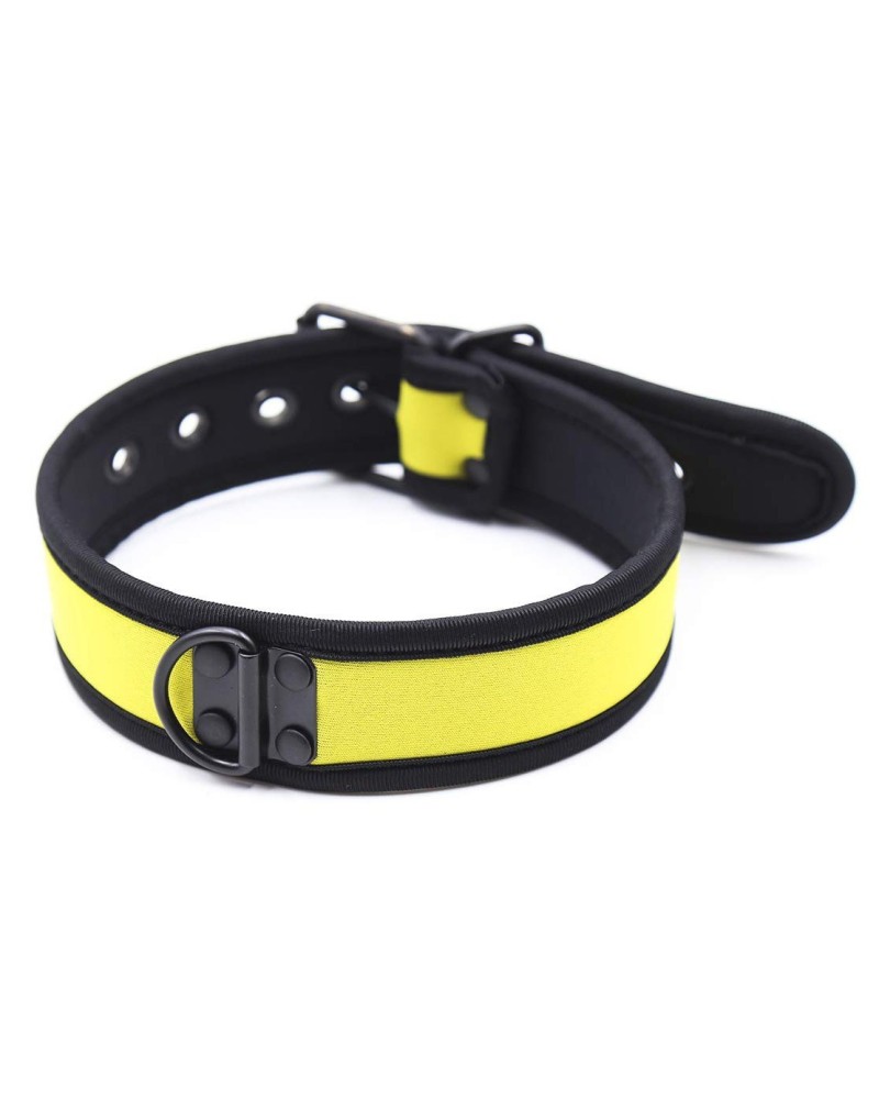 Collier en nEoprene Jaune pas cher