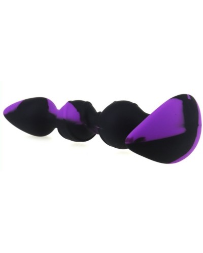 Plug silicone Three Pal 15 x 3.2cm Noir-Violet pas cher