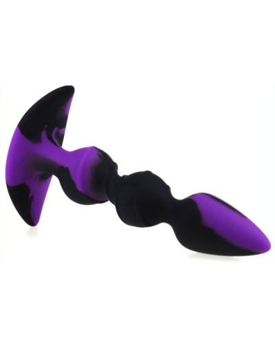 Plug silicone Three Pal 15 x 3.2cm Noir-Violet pas cher