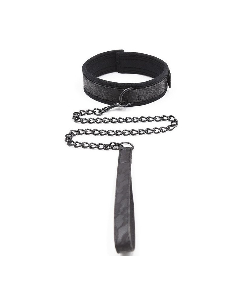 Laisse Avec Collier BDSM En Cuir Vegan