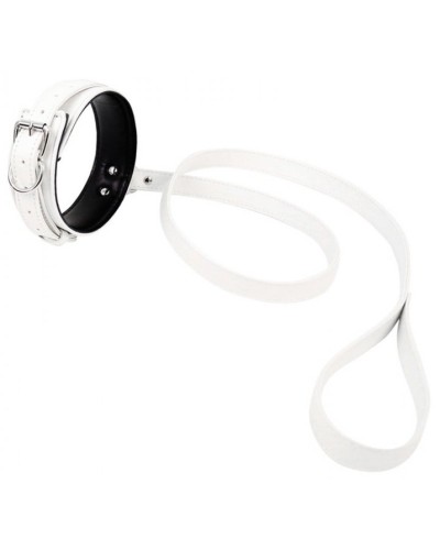 Collier et Laisse Lighty Blanc pas cher