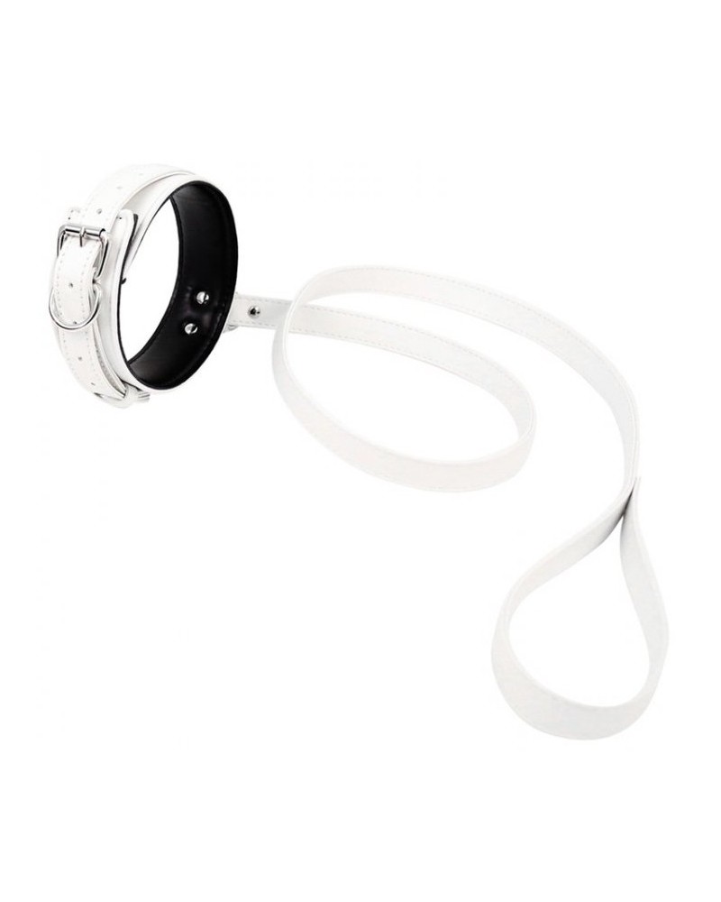 Collier et Laisse Lighty Blanc pas cher