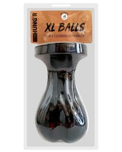 Testicules Hungr XL Balls 18 x 11.5cm Noires pas cher