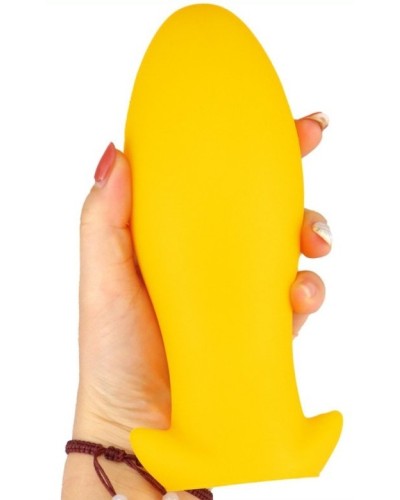 Plug silicone Saurus Egg S 10 x 4.5cm Jaune pas cher