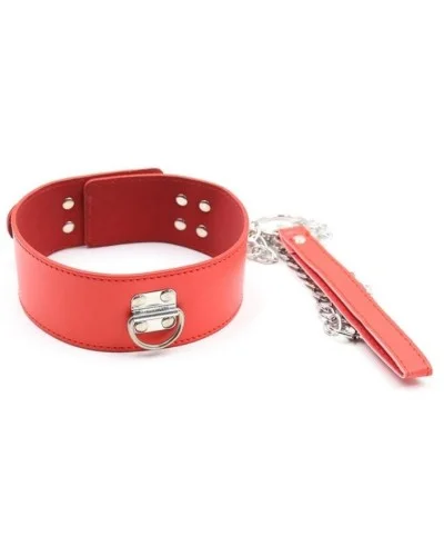 Collier et Laisse Pin Lock Rouge pas cher