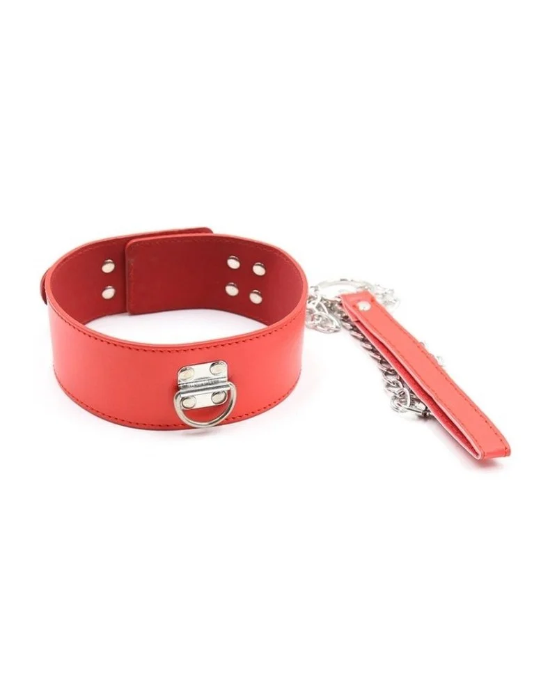 Collier et Laisse Pin Lock Rouge pas cher