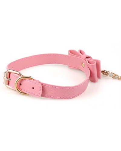 Collier Laisse Bow Rose pas cher