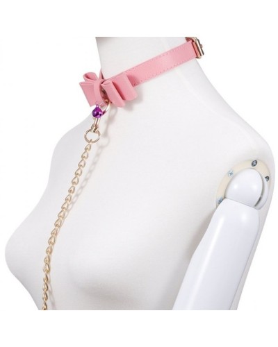 Collier Laisse Bow Rose pas cher