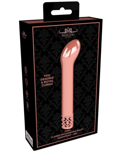 Mini Vibro Jewel Royal 12cm Rose dorE pas cher