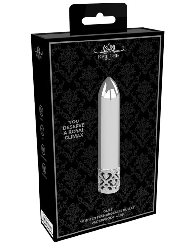 Mini Vibro Glitz 8.7cm ArgentE pas cher