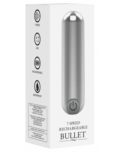 Mini Vibro Bullet Up 7.7 x 2cm ArgentE pas cher