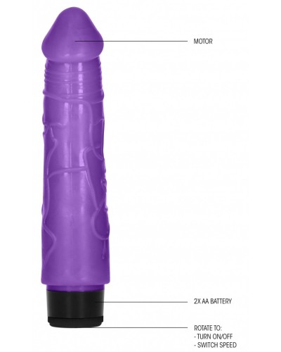 Gode vibrant Dildo Vibe Thick 17 x 4.2cm Violet pas cher