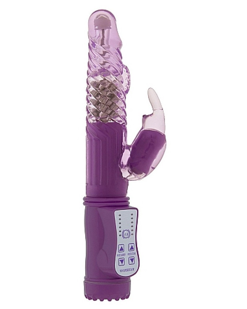 Vibro rabbit rotatif Vibe Coin 23cm Violet pas cher