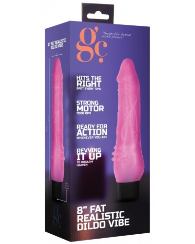 Gode vibrant Dildo Vibe Fat 17 x 5cm Rose pas cher