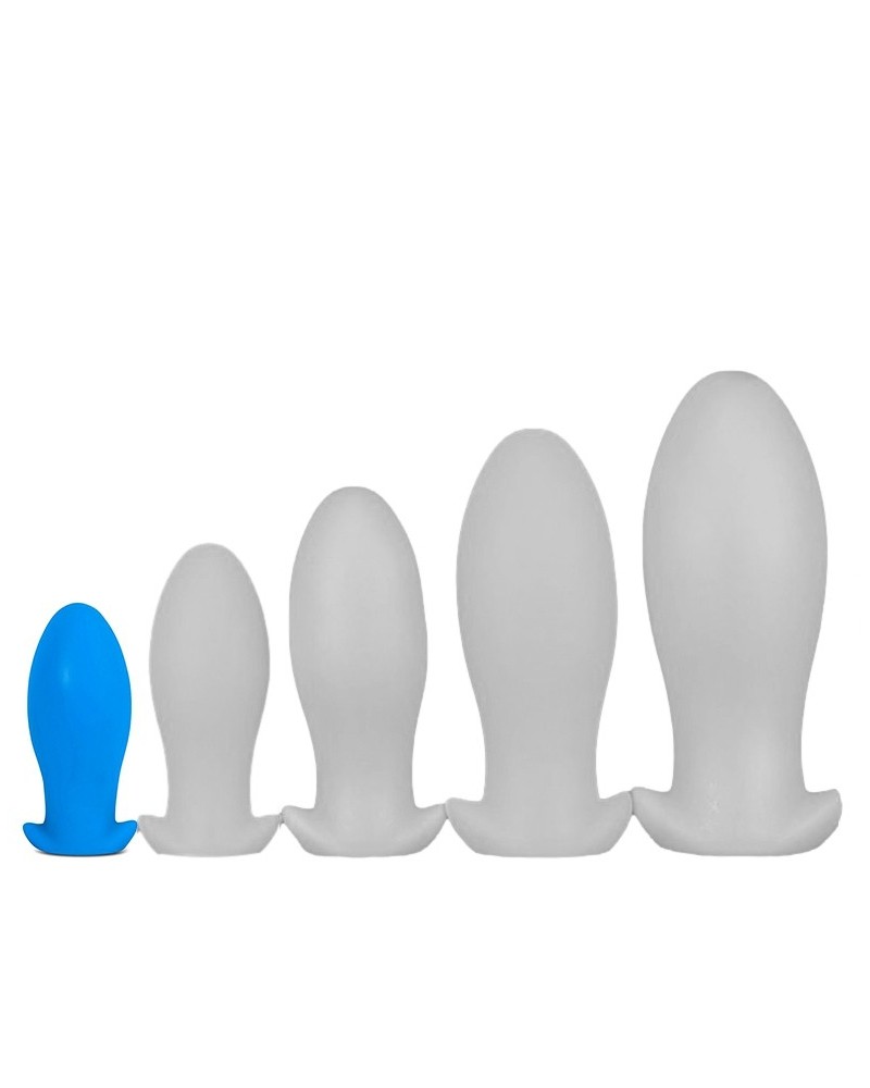 Plug silicone Saurus Egg S 10 x 4.5cm Bleu pas cher