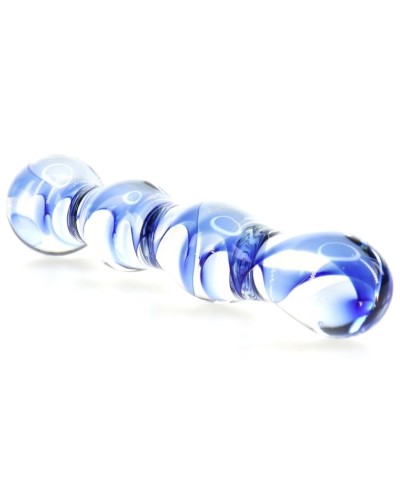 Gode en verre Screw Beads 17 x 3.5cm pas cher