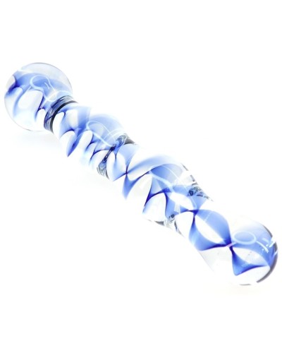 Gode en verre Screw Beads 17 x 3.5cm pas cher