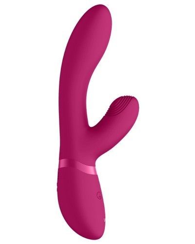 Vibro Rabbit Kyra 21 x 3.5cm Rose pas cher