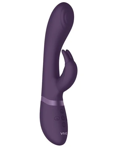 Vibro Rabbit Cato 21 x 3.6cm Violet pas cher