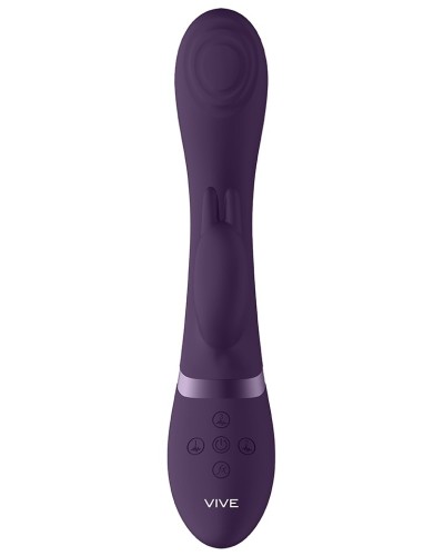 Vibro Rabbit Cato 21 x 3.6cm Violet pas cher