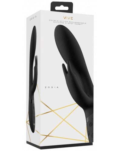 Vibro Rabbit Zosia 21 x 3.7cm Noir pas cher