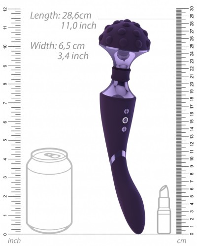 Wand Shiatsu 29cm Violet pas cher