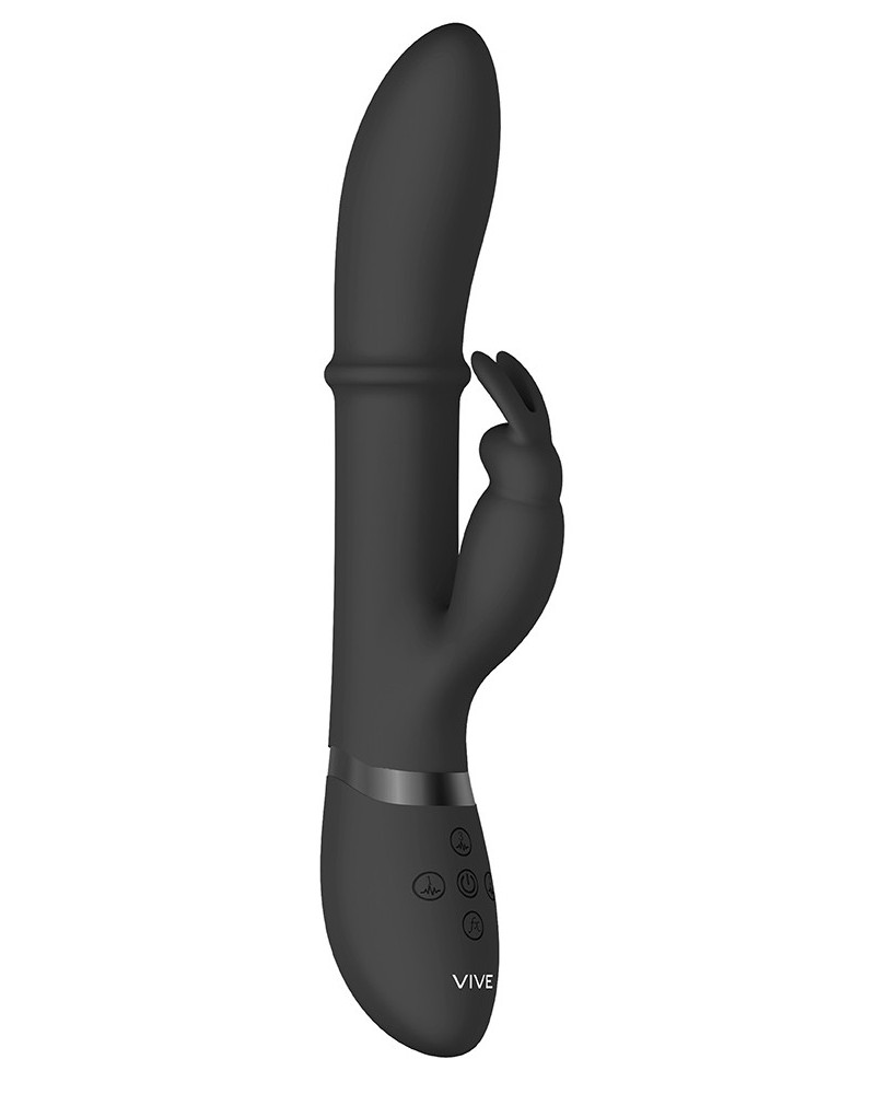 Vibro Rabbit Halo 24.5 x3.5cm Noir pas cher