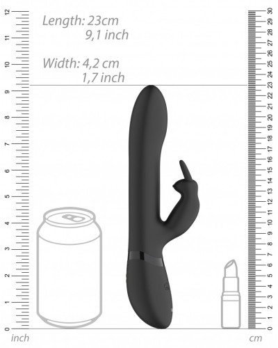 Vibro Rabbit Amoris Vive 23cm Noir pas cher