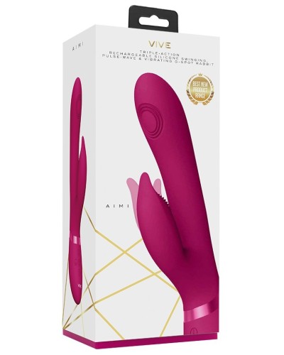 Vibro Rabbit Aimi Vive 22cm Rose pas cher