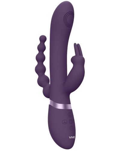 Vibro Rabbit 3 en 1 Rini Violet pas cher