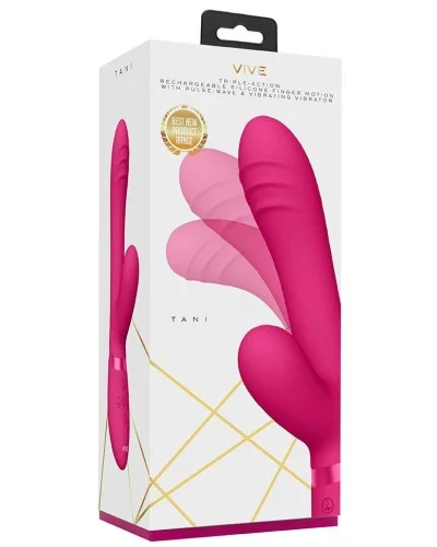 Vibro Rabbit Tani 22 x 3.5cm Rose pas cher