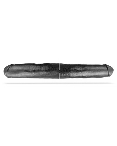 Double gode DeepR Trunk - 2 x 33cm - Largeur 8.3cm Noir pas cher