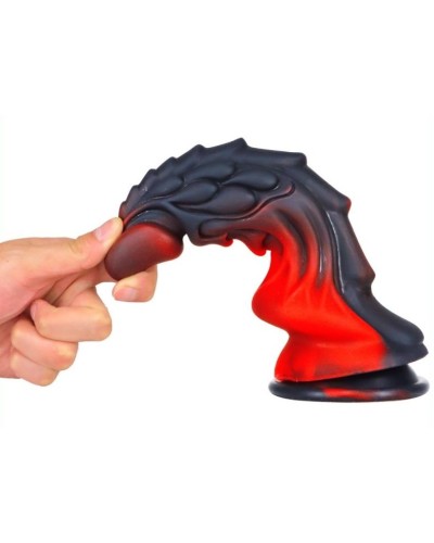 Gode Dragon Zomay 18 x 6cm Noir-Rouge pas cher