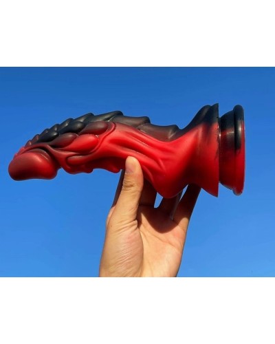 Gode Dragon Zomay 18 x 6cm Noir-Rouge pas cher