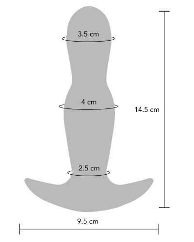 Plug vibrant gonflable The Stout 12.5 x 3.6cm pas cher