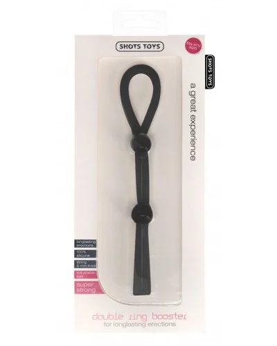 Cockring en silicone Double Ring Booster 20cm pas cher