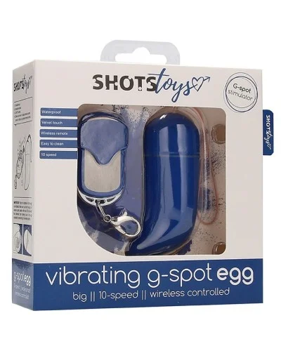 Oeuf vibrant sans fil G-Spot Curve 8.5 x 3.4cm Bleu pas cher