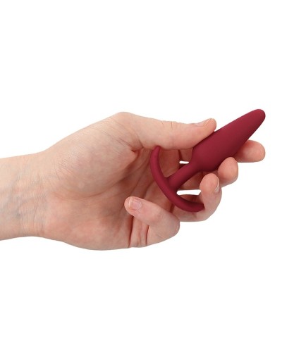 Plug en silicone Slim Butt 7.5 x 2cm Rouge pas cher