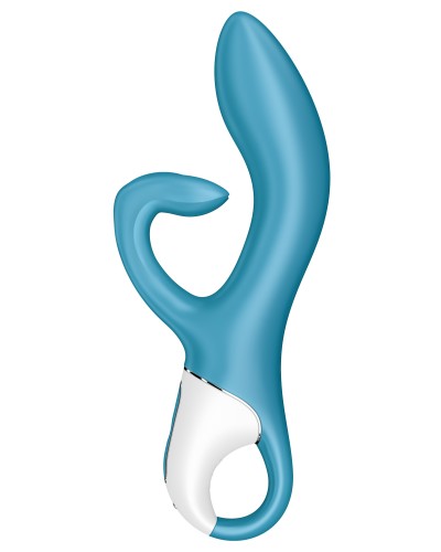 Vibro Rabbit EMBRACE ME Satisfyer 20cm Bleu pas cher